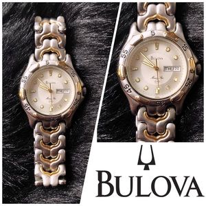 Bulova Marine Star Silver & Gold Watch